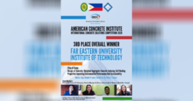 FEU Tech civil eng'g students win 3rd place at international competition