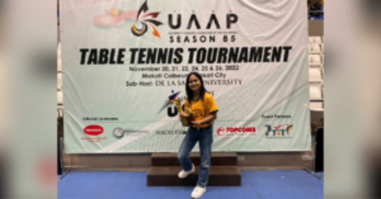 FEU's Rom named as UAAP 85 table tennis ROY